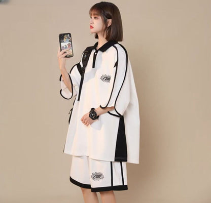 定番シンプル 半袖Ｔシャツⅹパンツセット 絶対流行 男女兼用E-6538