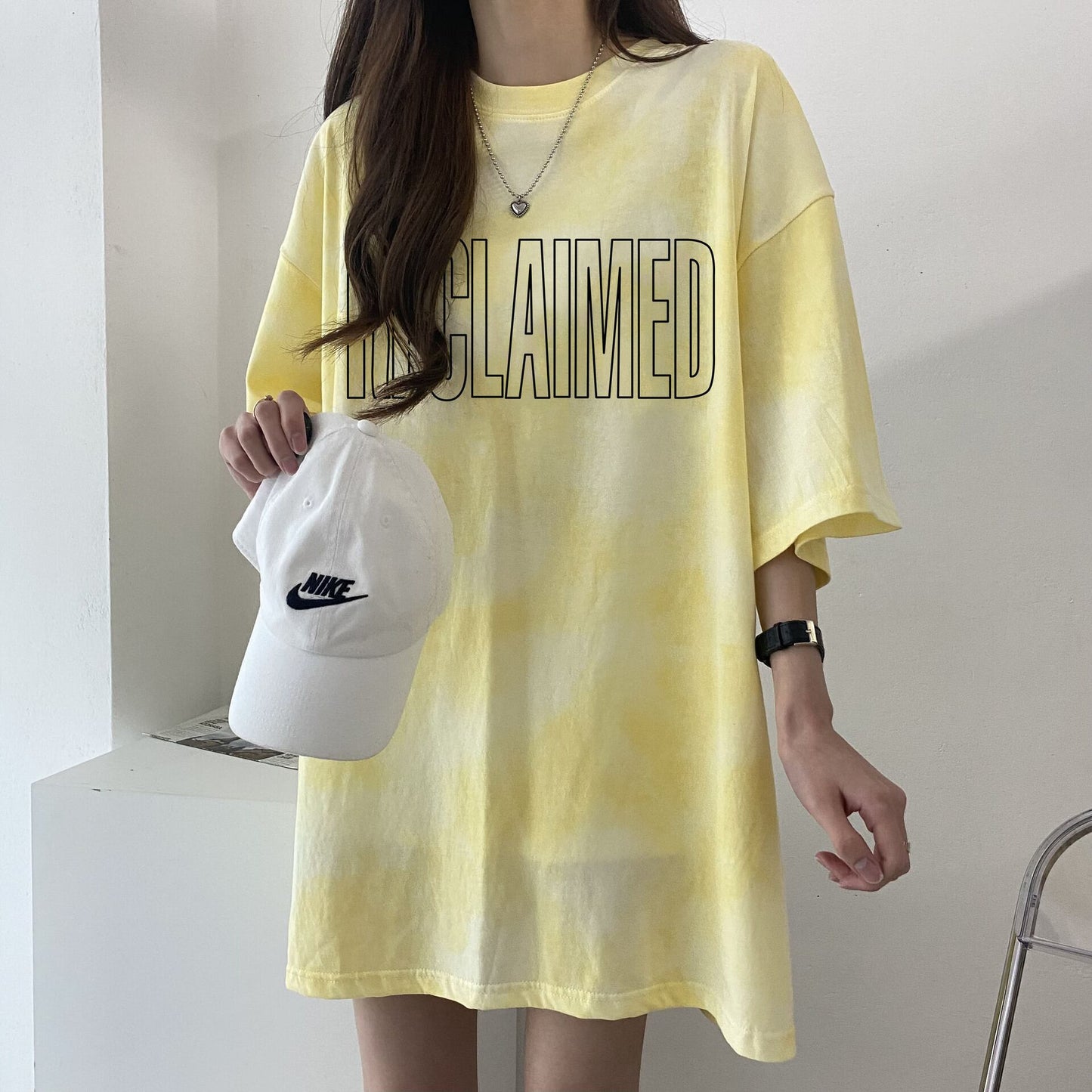 海外トレンド カジュアル 好感度UP 絞り染め 全4色 半袖 Tシャツ E-9219