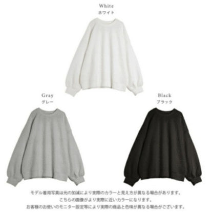 主役級 キュート  柔らかくて優しい印象  カジュアル   3色 スウェット  E-12215