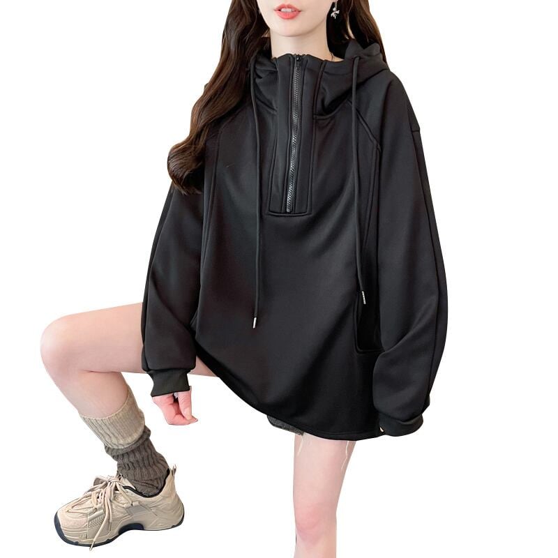 カジュアル ゆったり アルファベット フード付き 長袖 トップス パーカー E-10092