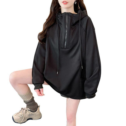 カジュアル ゆったり アルファベット フード付き 長袖 トップス パーカー E-10092