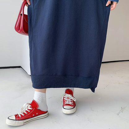 質感のいい デニム プラスベルベット長袖 ニット セーター E-10357