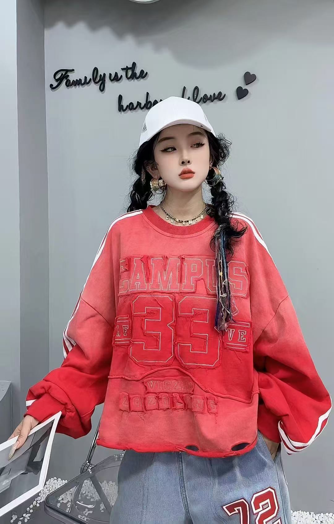 シンプル 優しい印象  カジュアル   6色 スウェット  E-12208