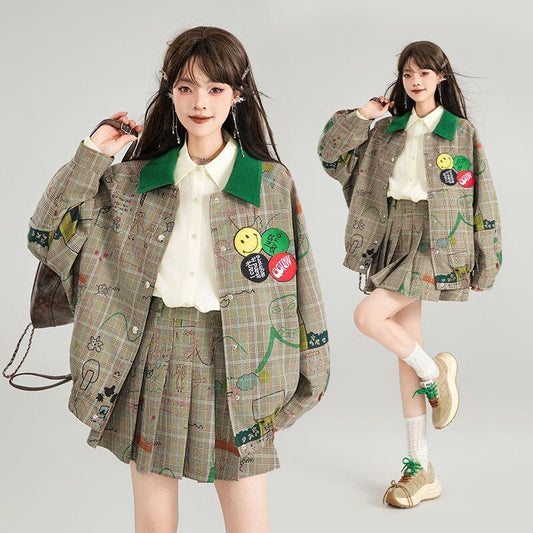 売り切れ必至 ジャージ+ カジュアル 短いスカート セットアップ E-10776