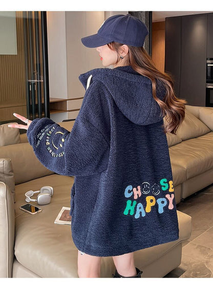 売り切れ必至 カジュアル 定番シンプル 2色選択 ラムフリース コート ボアジャケットE-9805