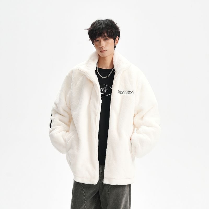 大好評 刺?ロゴ もこもこボア 3色展開 ジャケットE-12584