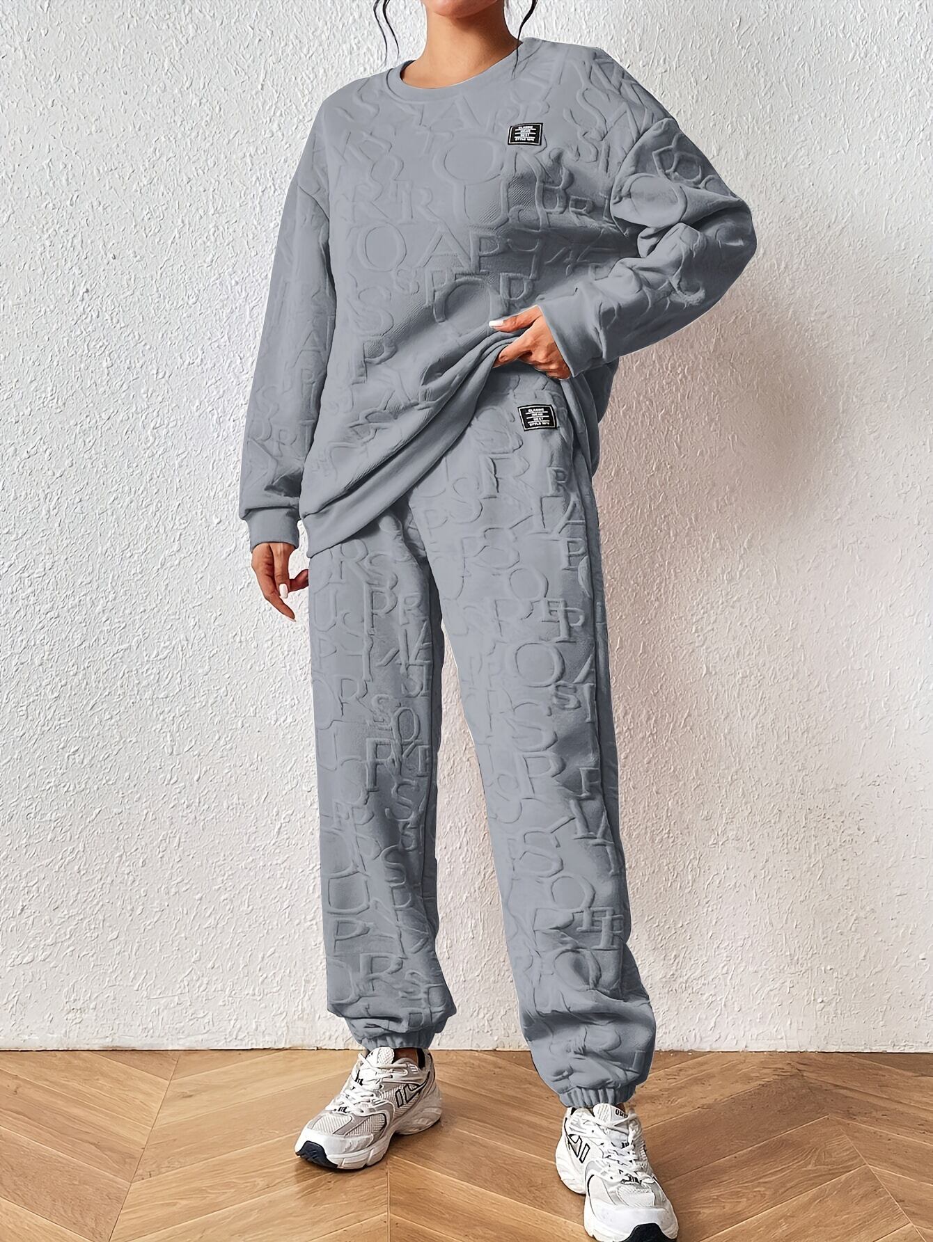 着回し力抜群 おしゃれ度高め デザイン性抜群 着心地良い 4色選択 トップス+パンツセット E-10483