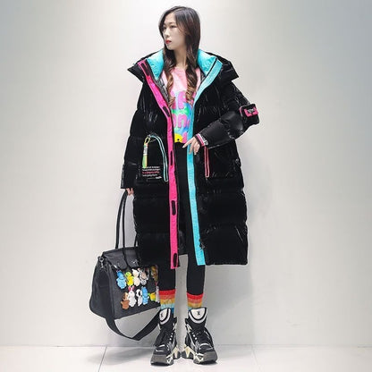 主役級 スタイルアップ ファッション フード付きジッパーコート E-10316