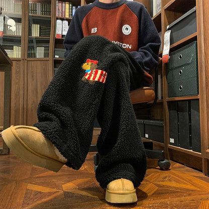 定番シンプル おしゃれ度高め 着回し力抜群 男女兼用 4色選択 ウールワイドレッグパンツ E-10323