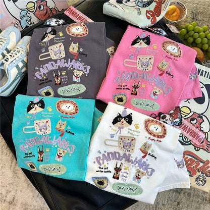 新商品 大人可愛い 求めてたデザイン 肌触り抜群 プリント 5色選択 TシャツE-9369