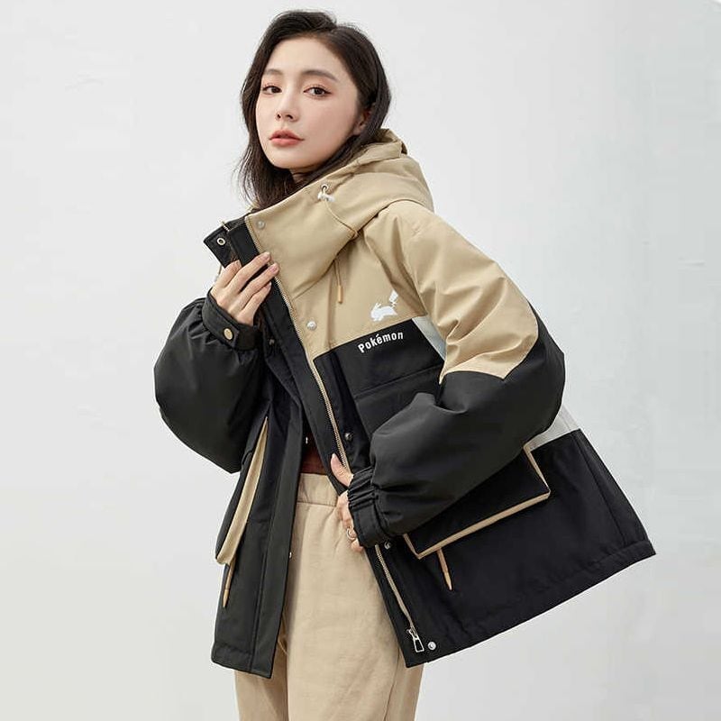 人気上昇中 高見えデザイン スタイルアップ効果抜群 切り替え 2色選択 ダウンジャケット E-9872