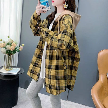 売り切れ必至 カジュアル スタイルアップ効果抜群 チェック柄 2色選択 シャツ E-9711