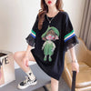 新商品 キュート 切り替え  ゆったり 全2色 半袖Tシャツ＜ins-8349＞