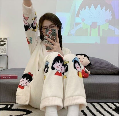 見逃し厳禁 パジャマ レディース秋冬ルームウェア トップス+パンツセットE-5730