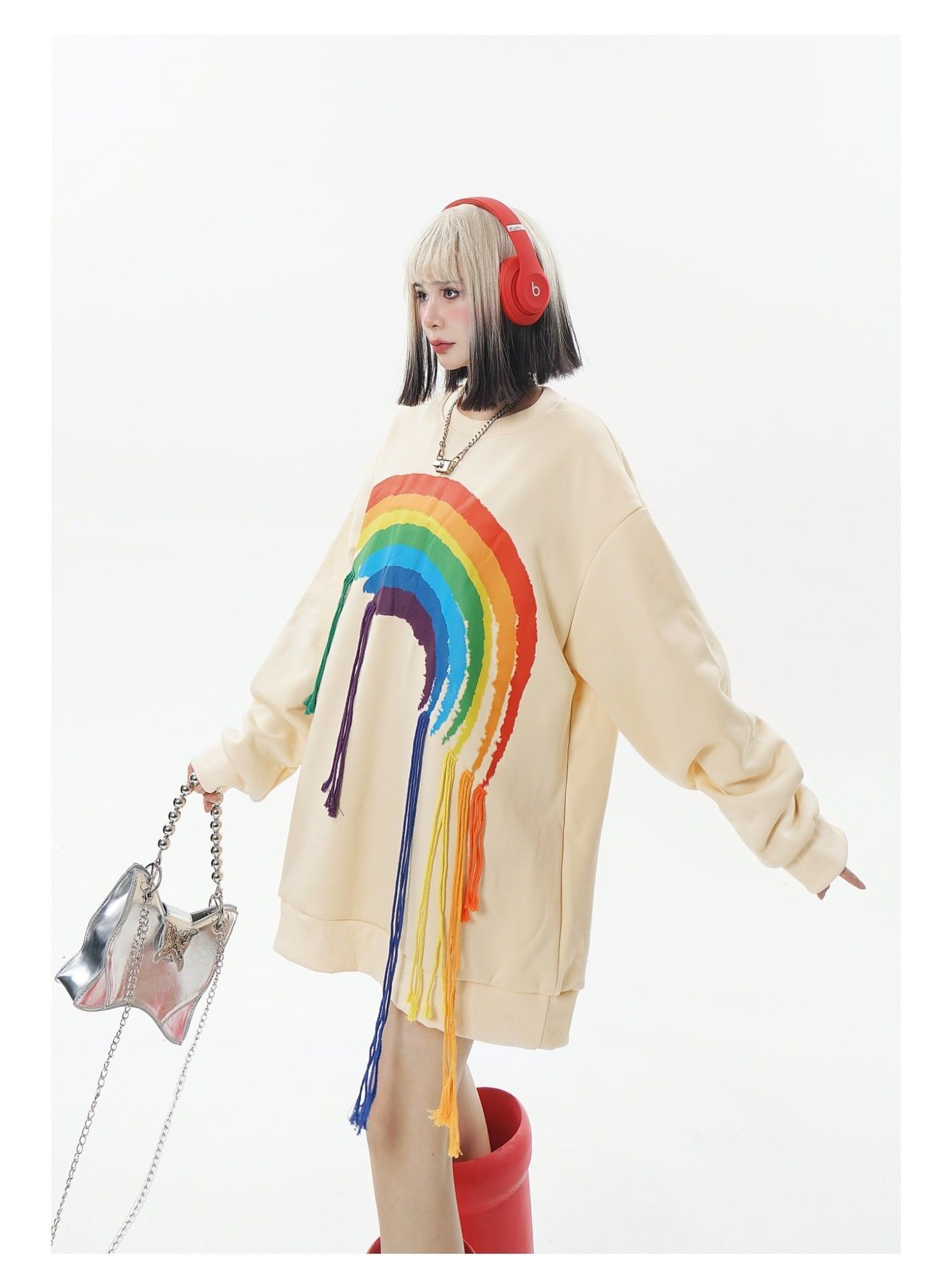 絶対流行 アバンギャルド 個性派 上質 スウェットE-6460