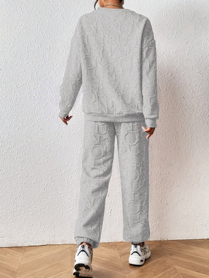 着回し力抜群 おしゃれ度高め デザイン性抜群 着心地良い 4色選択 トップス+パンツセット E-10483