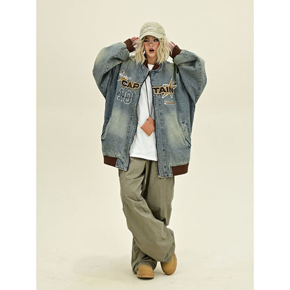 売れ筋 デザイン オシャレ デザイン性抜群 デニム 切り替え ジャケット E-10064