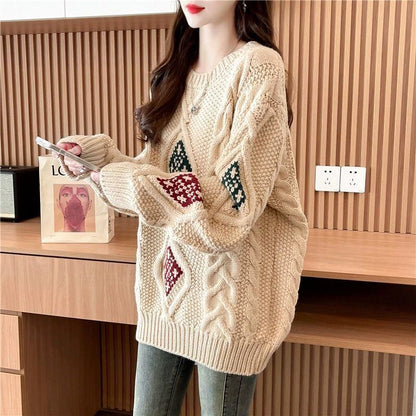 存在感抜群 おしゃれ度高め 柔らかくて優しい印象 ニットトップスE-9784