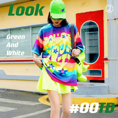 大活躍 ファッション 超人気 個性派 ルーズ 半袖シャツE-6758