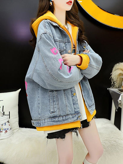 【裏起毛】絶対流行 ラムスキン ファッション デニムジャケットE-5703