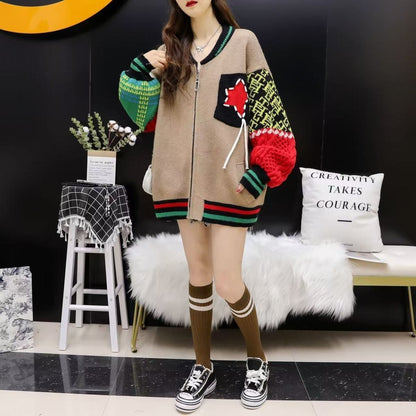 絶対欲しい 高見えデザイン 快適トップス ストライプ柄 4色選択 ニットトップスE-10025