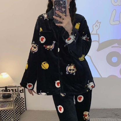 高級感トップス+パンツセット  パジャマ E-6013