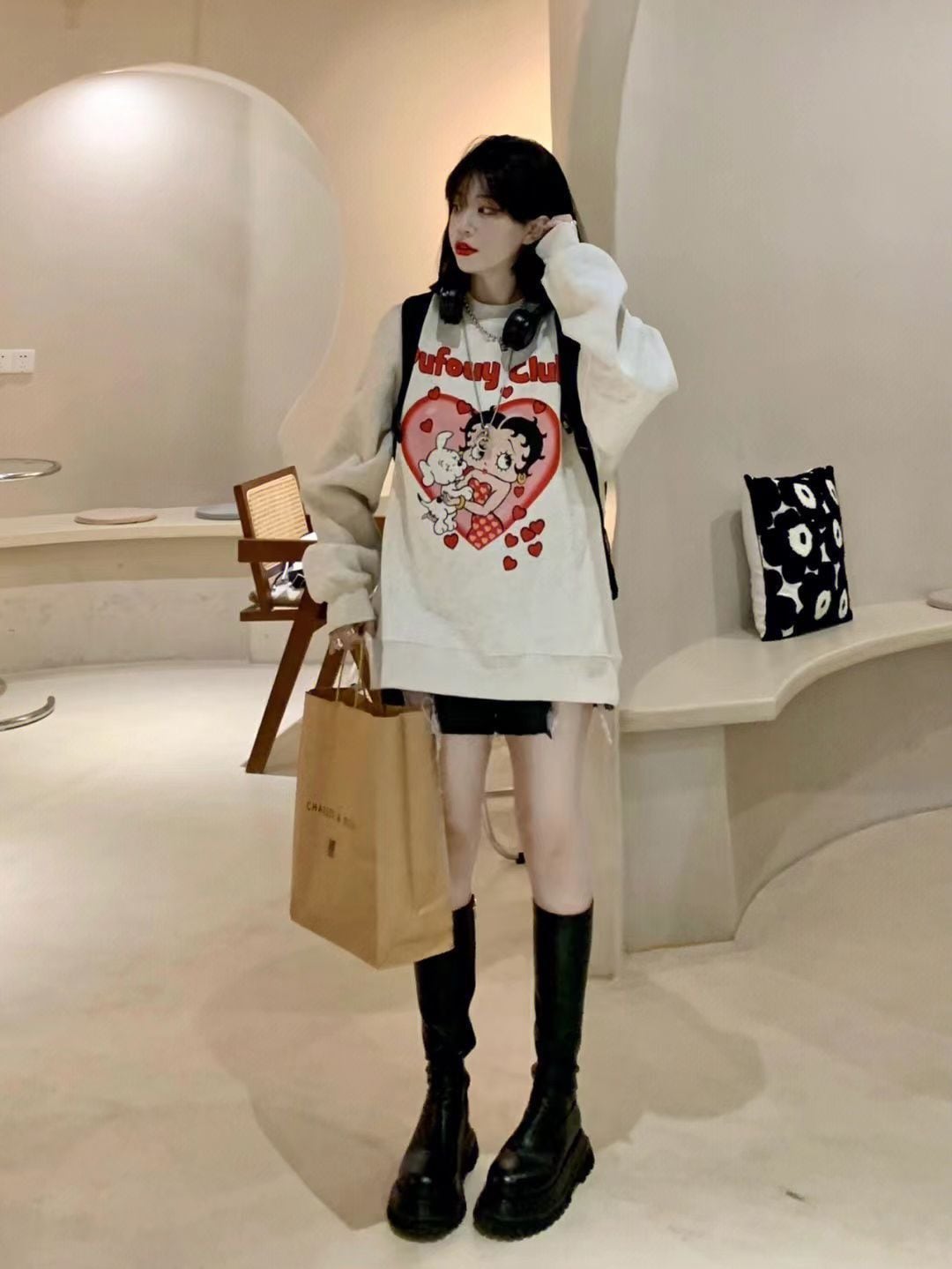 売れ筋 今季マストバイ 個性派 カジュアル スウェットE-12320