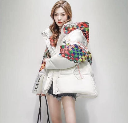 ファッション 2色選択 スタイルアップ フード付きジッパーコート E-10238