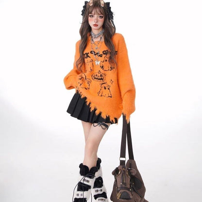 今季も大流行大人可愛い カジュアル スタイルアップ 2色選択ニットトップスE-10621