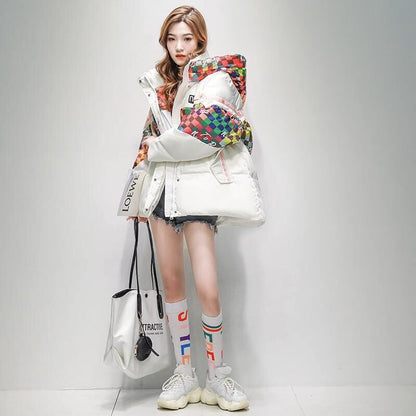 ファッション 2色選択 スタイルアップ フード付きジッパーコート E-10238