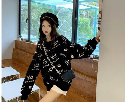 話題沸騰中 早い者勝ち 絶対流行 カジュアル 2色選択 スウェットE-10859