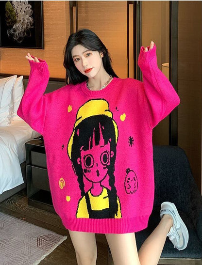 主役級の存在感！高見えデザイン  スタイルアップ ニットトップスE-9954