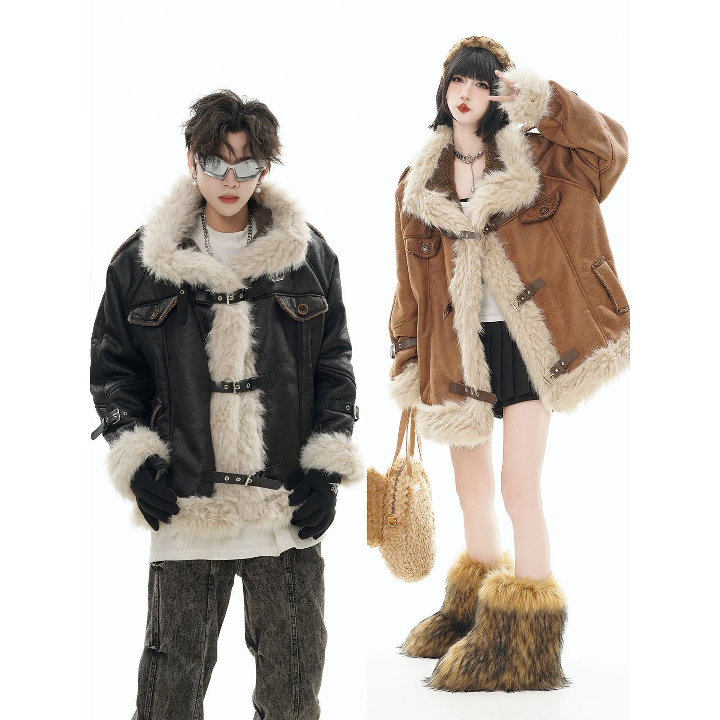 都市ファッショ デザイン オシャレ おしゃれ度高め 切り替え 2色選択 ミドル丈のコットンコート E-10505