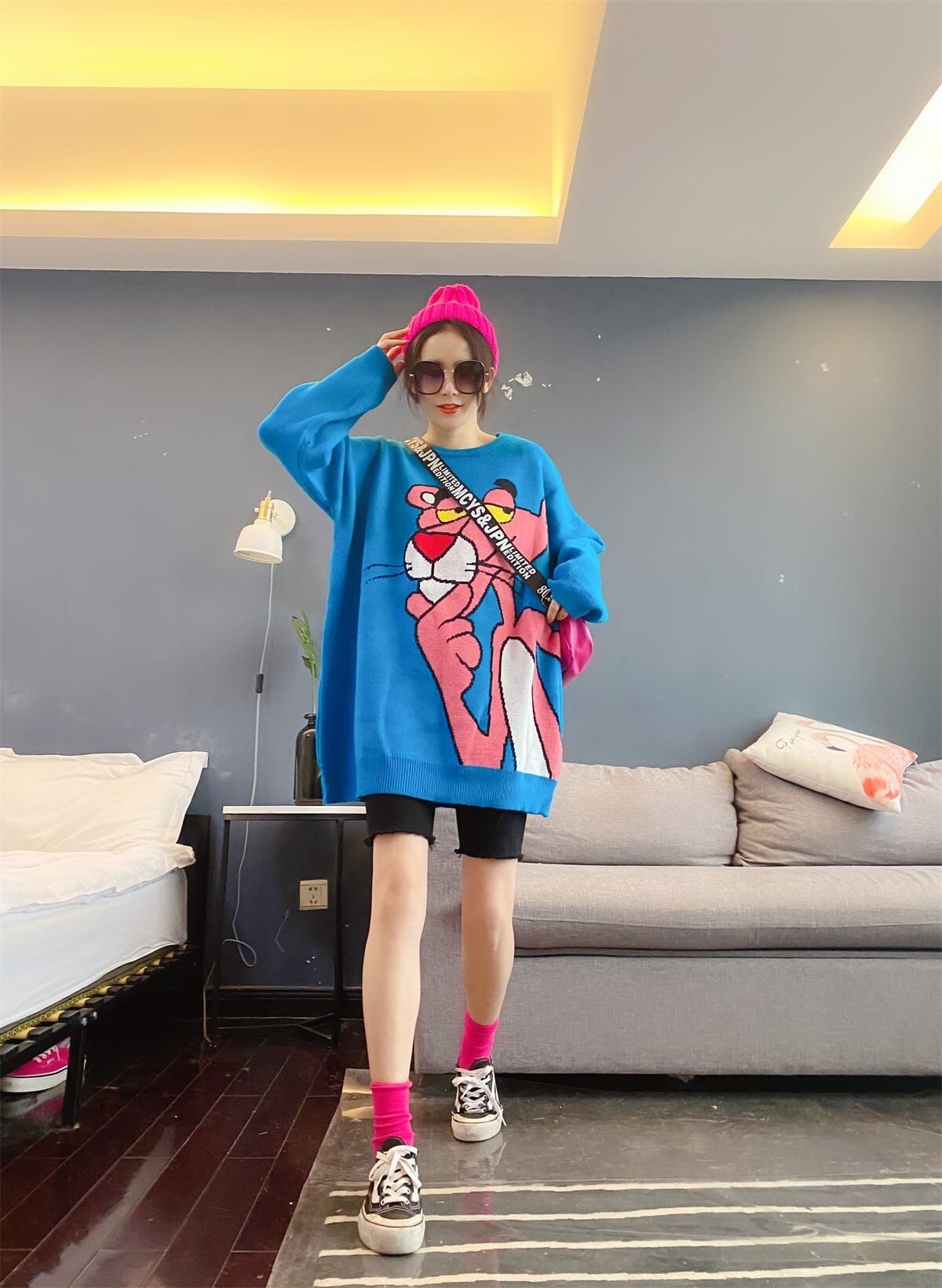 絶対流行  個性派 上質セーターE-5809