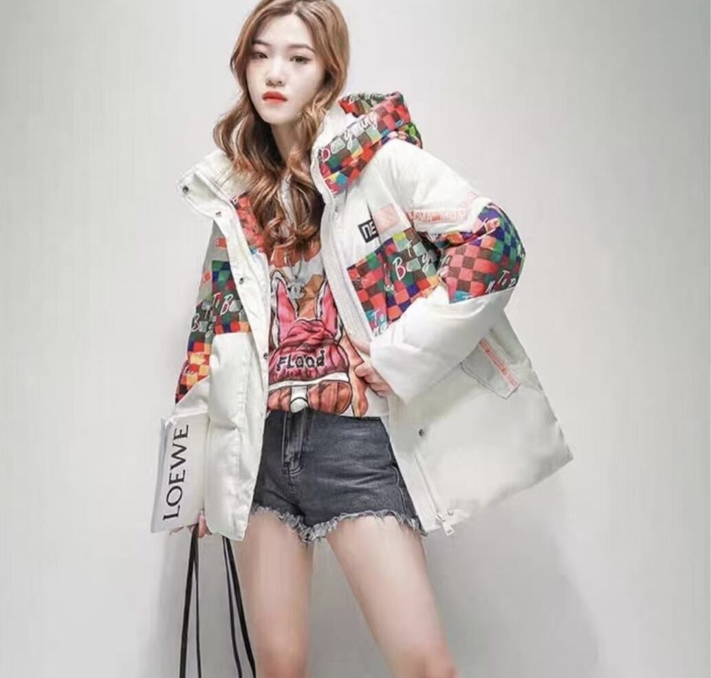 ファッション 2色選択 スタイルアップ フード付きジッパーコート E-10238