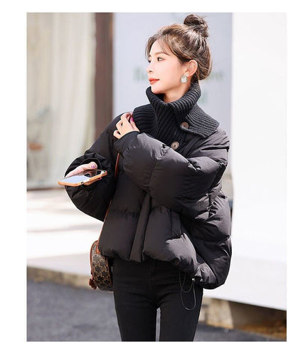 最愛の一着スタイルアップ フード付きジッパーコート 2色選択 E-10054