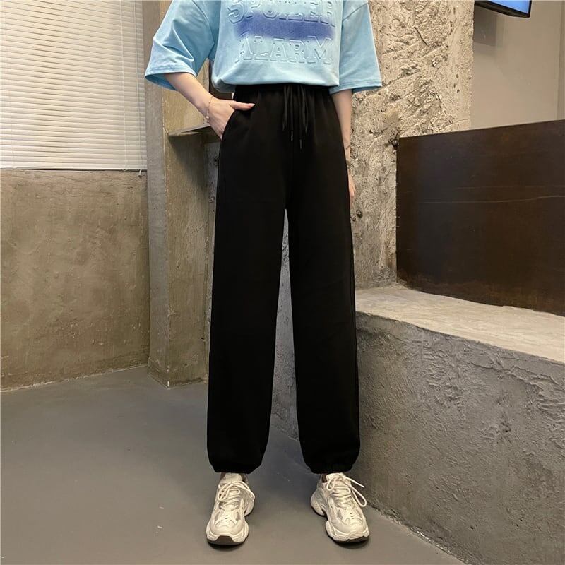 カジュアル 3色選択可 着心地抜群 ハイウエスト パンツ ボトムスE-3799