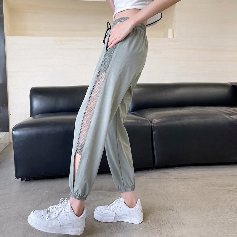 絶対欲しい ファッション カジュアル 速乾 メッシュ 涼しい 極薄 スポーツパンツE-6704