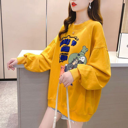 定番シンプル プリント カジュアル 4色選択 スウェットE-10931