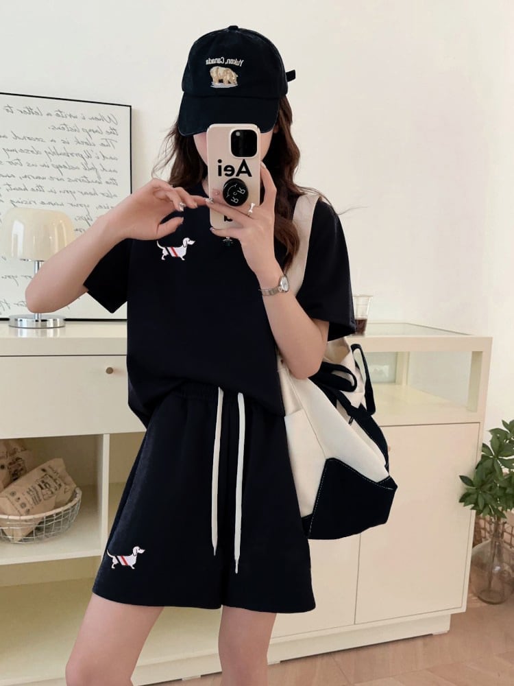 人気上昇中 着心地良い 真夏も快適 カジュアル 全5色 半袖 Tシャツ ショートパンツ セットアップ E-9216