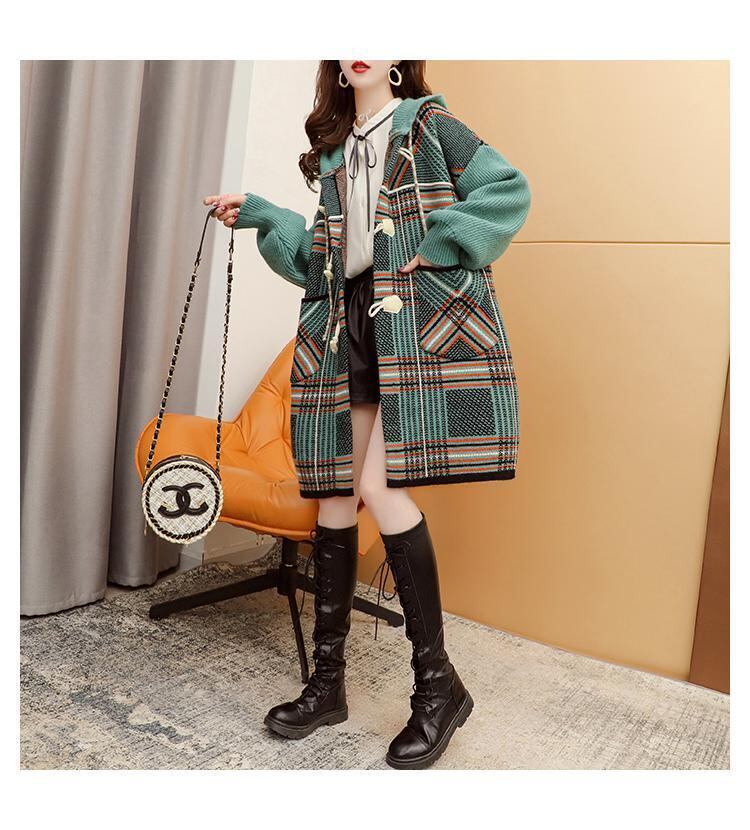 注目の新作超人気フード付きカーディガン   E-1457