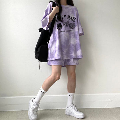 超人気 着心地良い どんな体型にも適合 カジュアル 全5色 半袖 Tシャツ ショートパンツ セットアップ E-9268