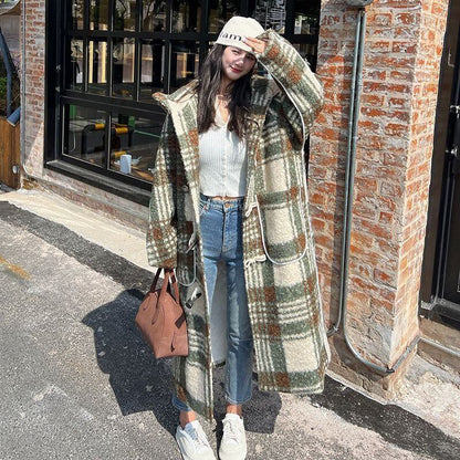 オシャレデザイン プラスベルベット デニム カーディガンE-10305