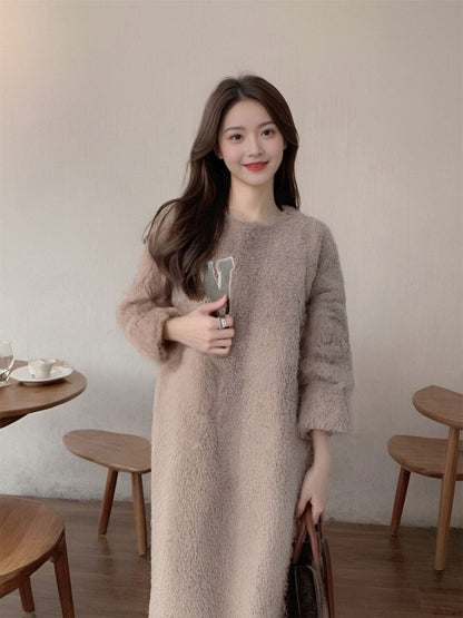 好感度UP 気質アップ 柔らかくて優しい印象 4色選択 ニットスカートE-10026