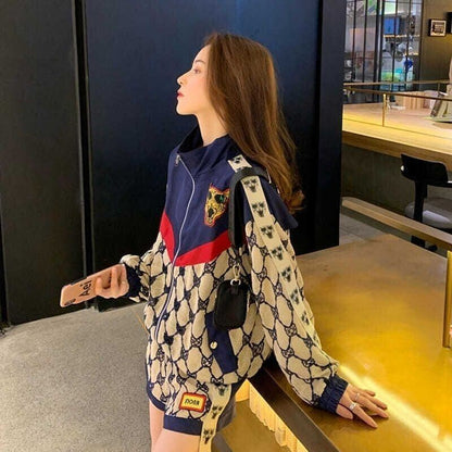 話題沸騰中 スタイルアップ 目を奪われる 切り替え ジャケット＋ショートパンツ セットアップE-9192