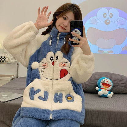 絶対欲しい 大人可愛い スタイルアップ効果抜群 肌触り抜群 サンゴフリース パジャマE-6847