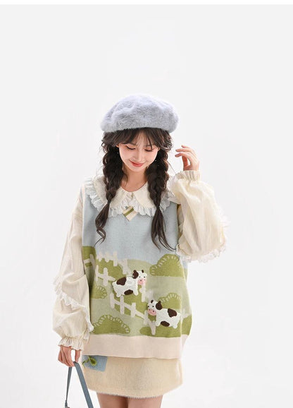 大人可愛い 美感いっぱい 好感度満載 チョッキ シャツE-10830