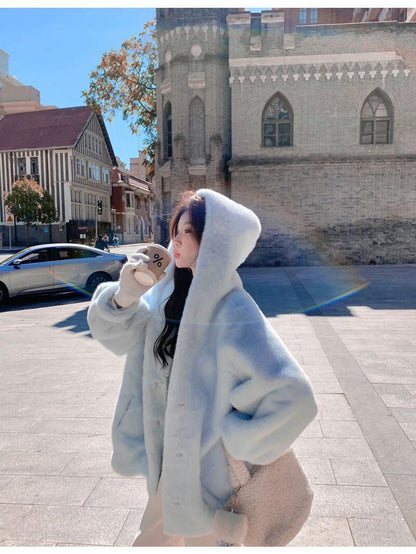 絶対欲しい 美人度アップもこもこボア厚手 5色 フェイクファーコートE-12383