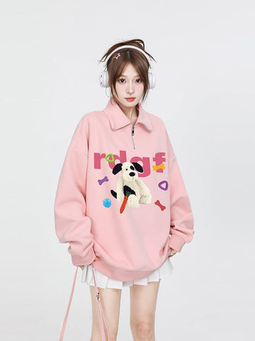 【裹起毛】好感度UP Eweet系可愛い オシャレデザイン パーカーE-10334
