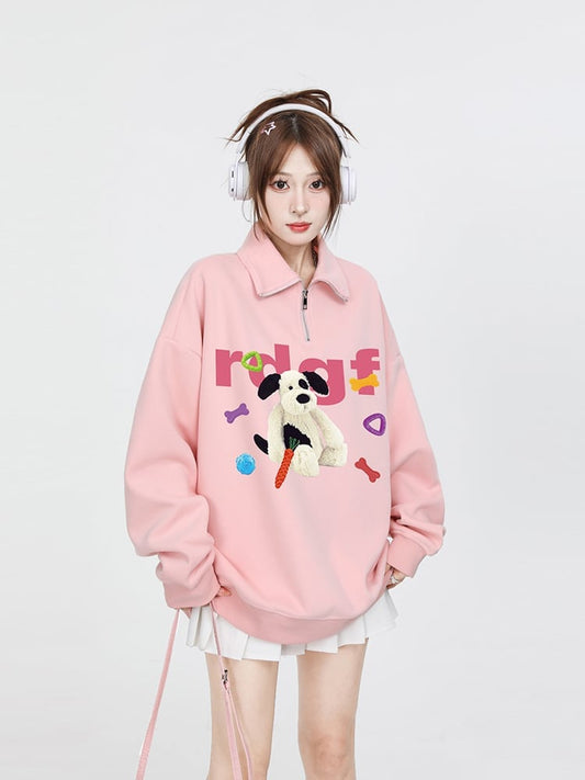 【裹起毛】好感度UP Eweet系可愛い オシャレデザイン パーカーE-10334